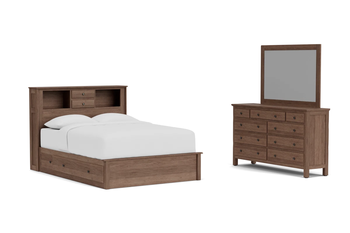 Lewiston Distressed Maple Sandalwood Storage Queen 3-Piece Set placeholder